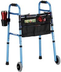 DESIGNER ADULT FOLDING WALKER W/5" WHEEL