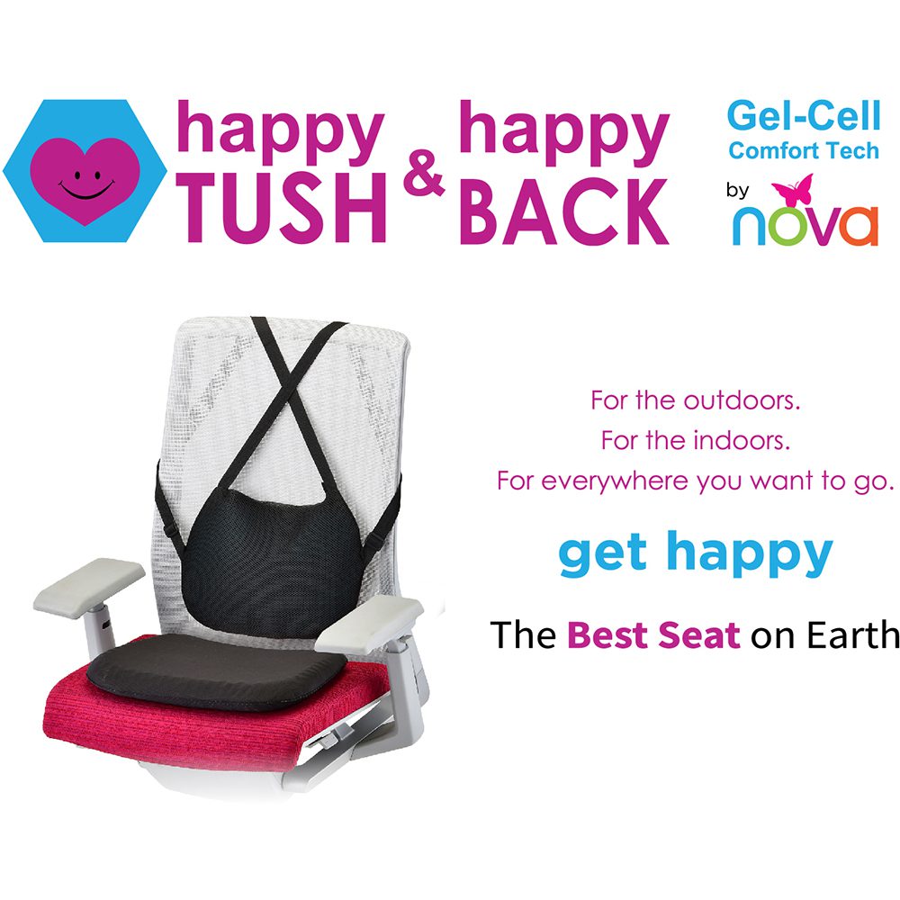 Ergonomic gel seat cushion and back support