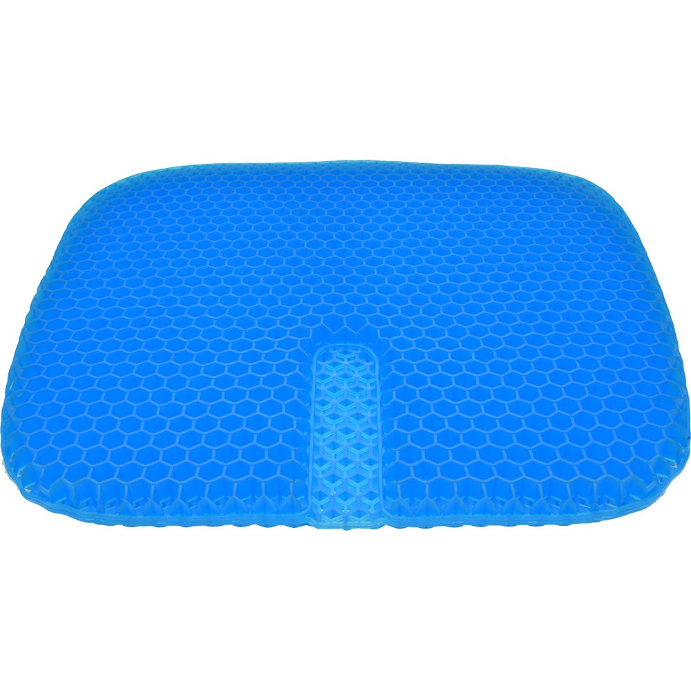 Blue honeycomb gel seat cushion