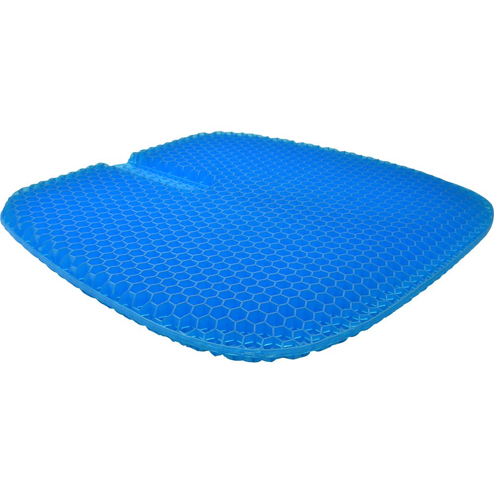 Blue honeycomb gel seat cushion