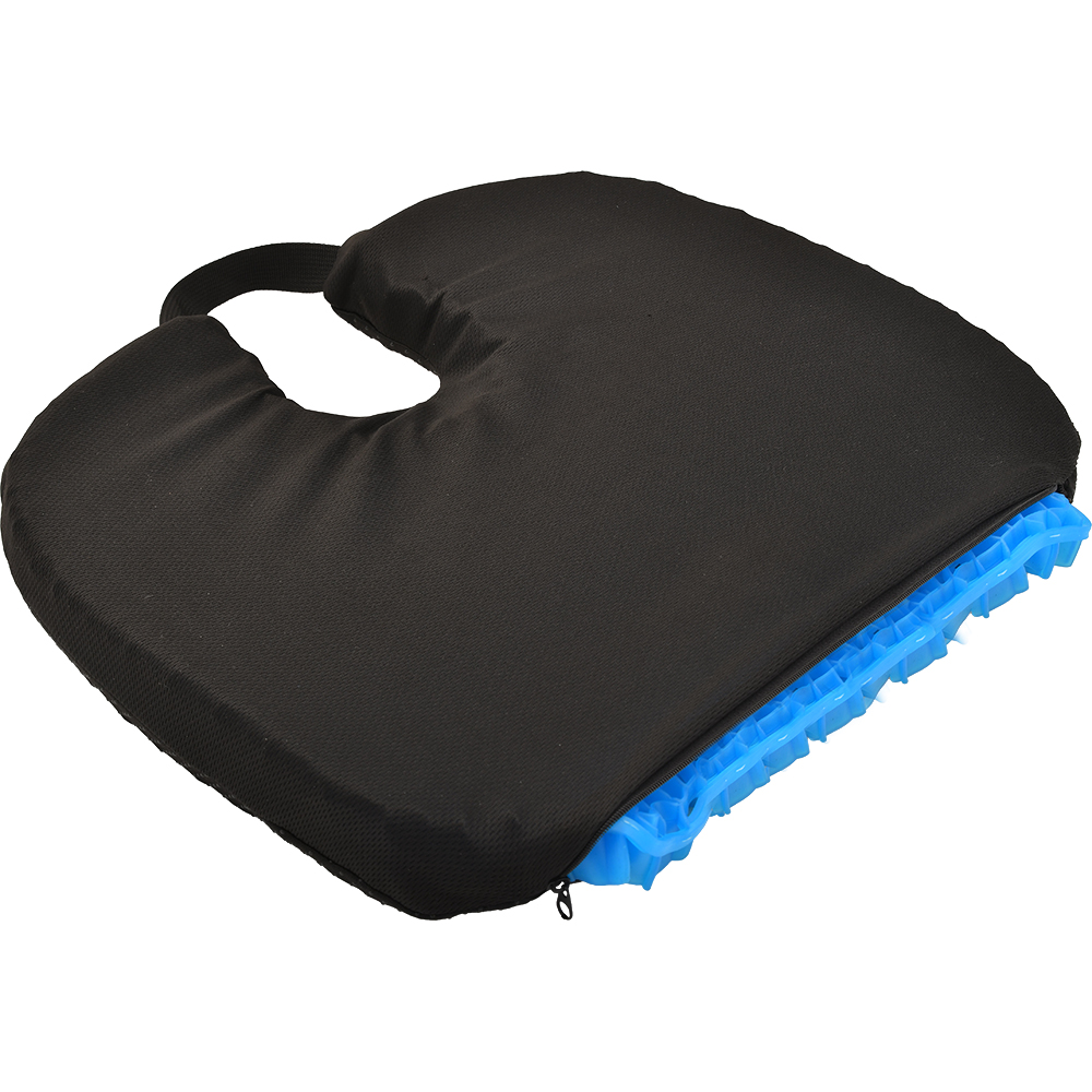 Black U-shaped gel seat cushion