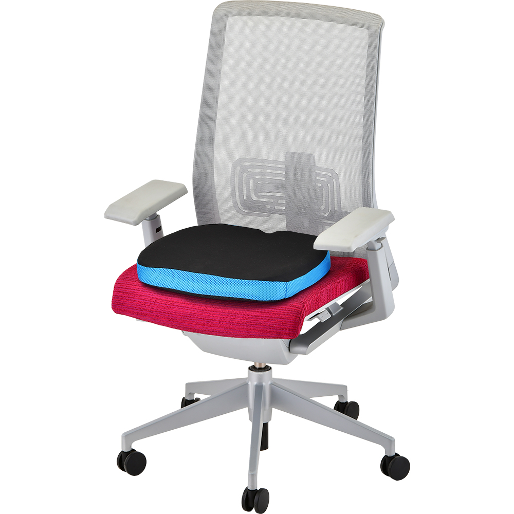 Ergonomic mesh office chair with colorful cushions