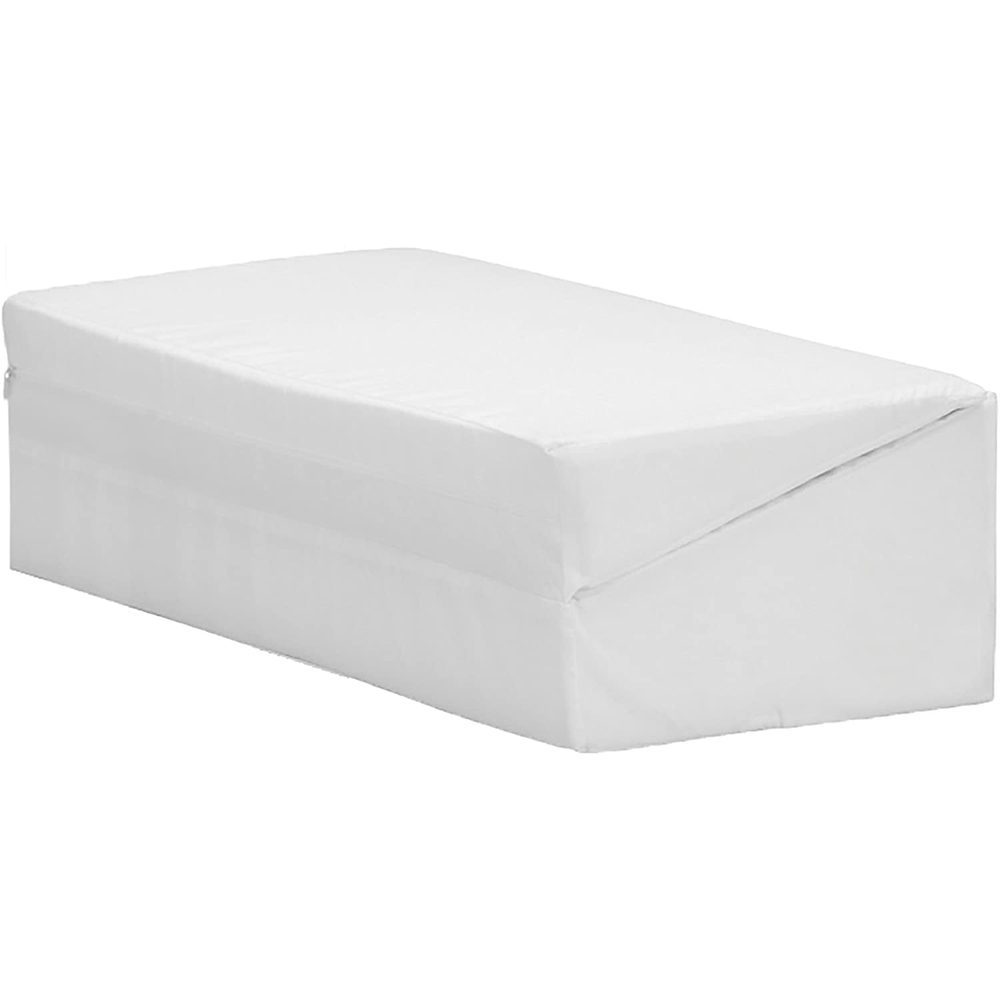 White single mattress on white background