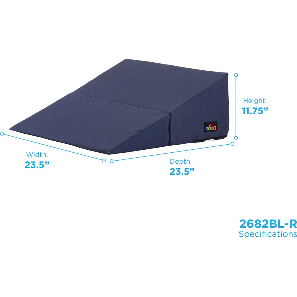 Navy foam pet ramp with measurements
