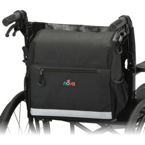 Black Nova wheelchair storage bag with reflective strip