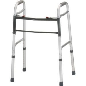 Adjustable aluminum medical walker with rubber tips