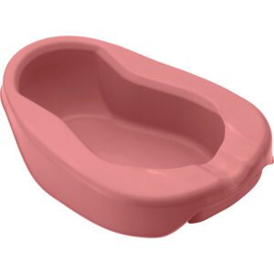 Pink plastic baby bathtub