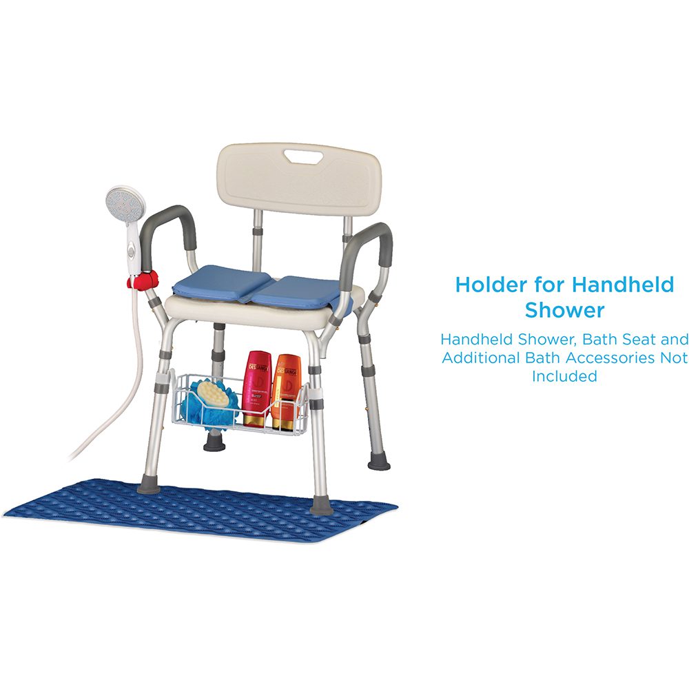 Shower chair with handheld shower holder