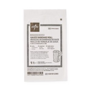 Sterile gauze bandage roll in packaging