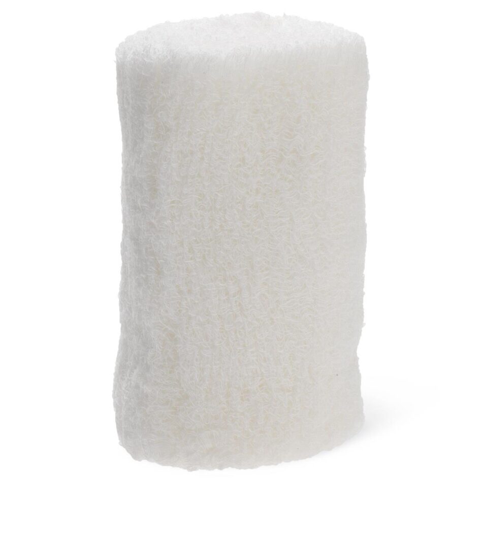 White rolled gauze bandage