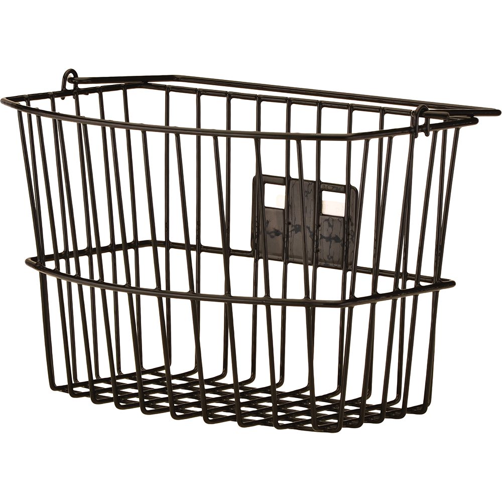 Brown metal wire basket with mounting plate