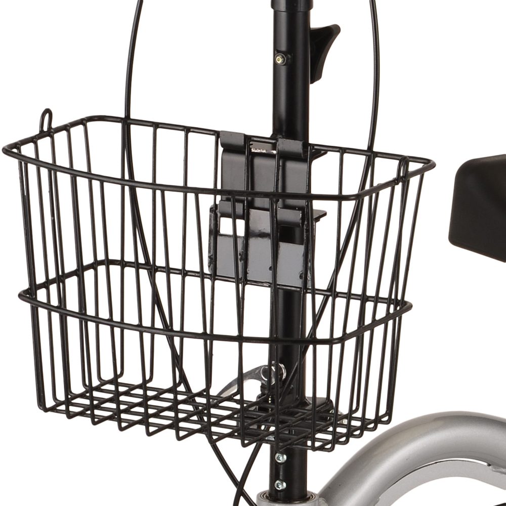 Black metal wire basket for scooter