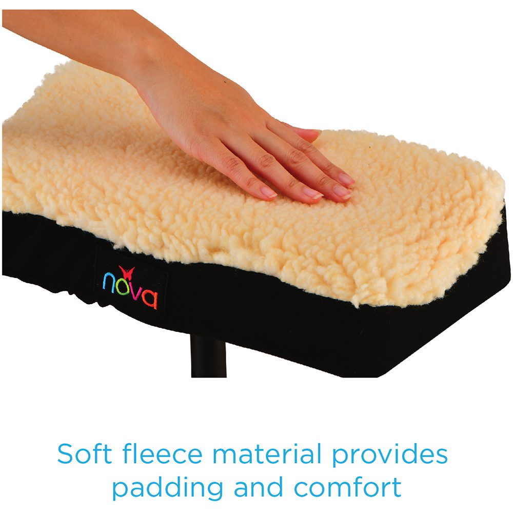 Hand touching soft fleece seat cover