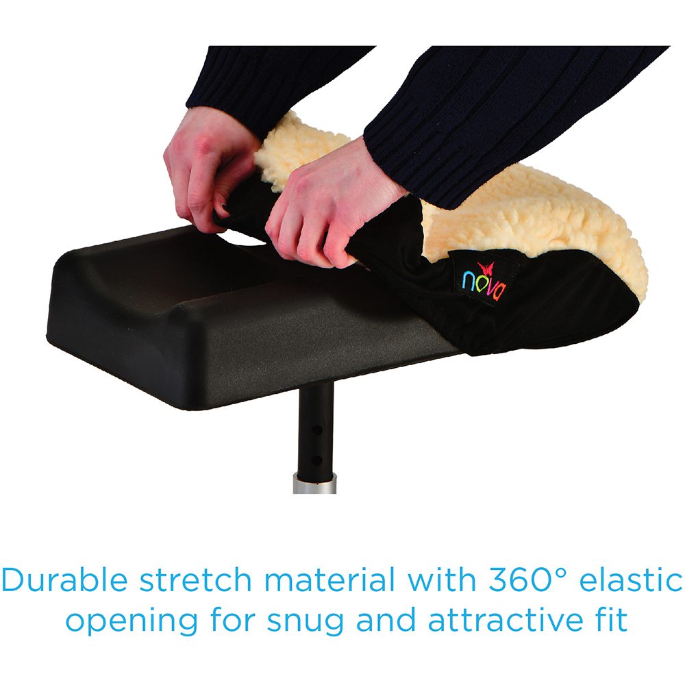 Hands fitting shearling armrest cover