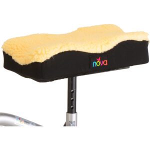 Cream sheepskin knee scooter pad