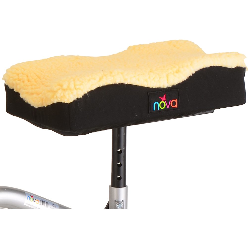Cream sheepskin knee scooter pad