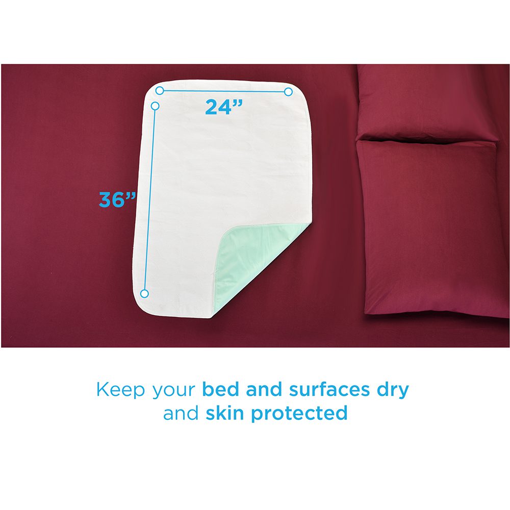 Waterproof 24x36-inch bed protector pad