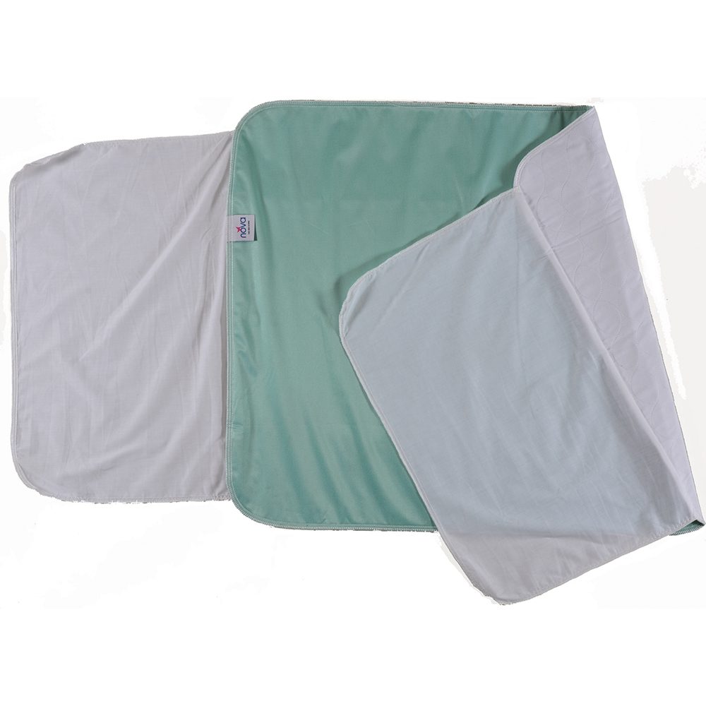 Foldable waterproof baby changing pad, green interior