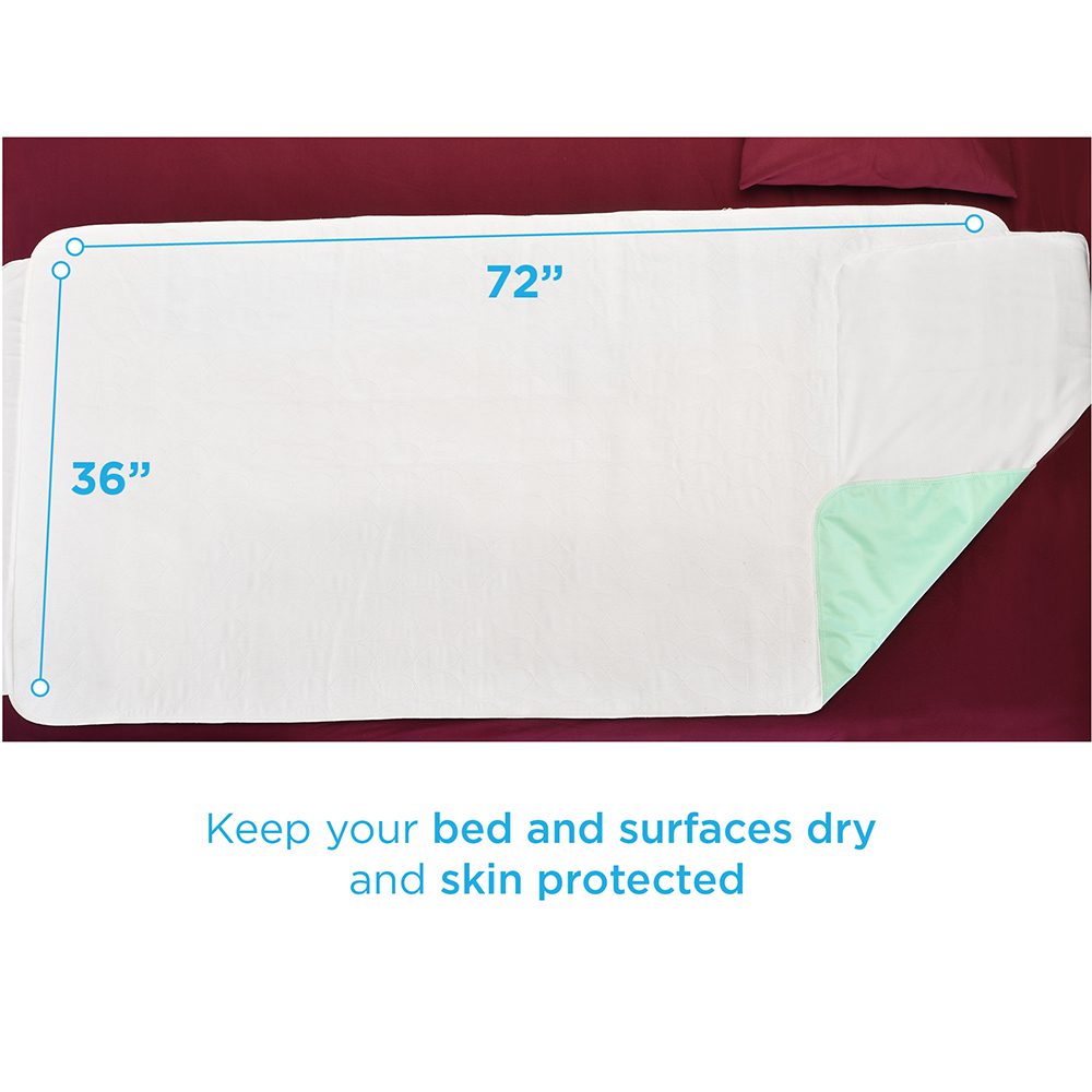 72 by 36 inch waterproof bed pad