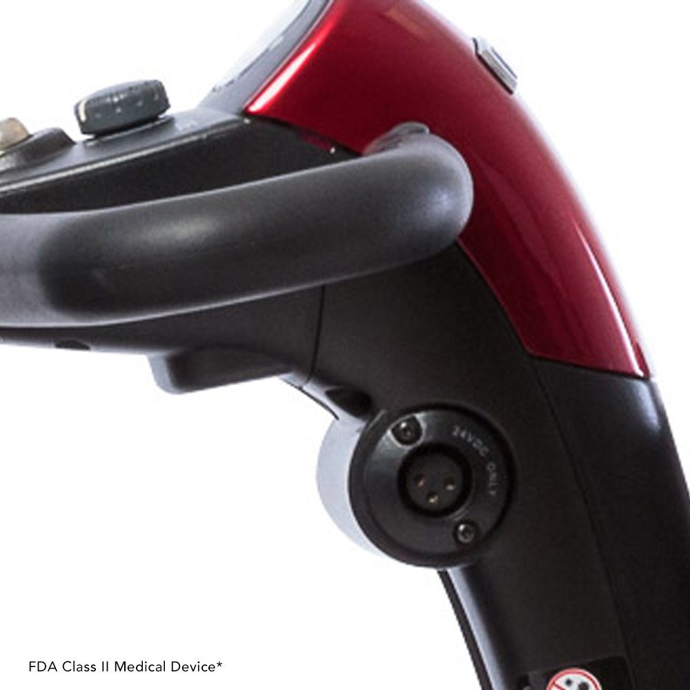 Handheld red medical device handle with connector