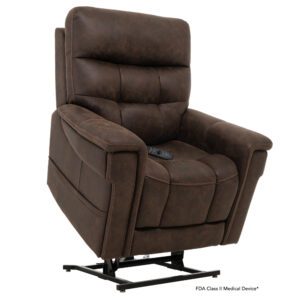 Brown power lift recliner chair with remote