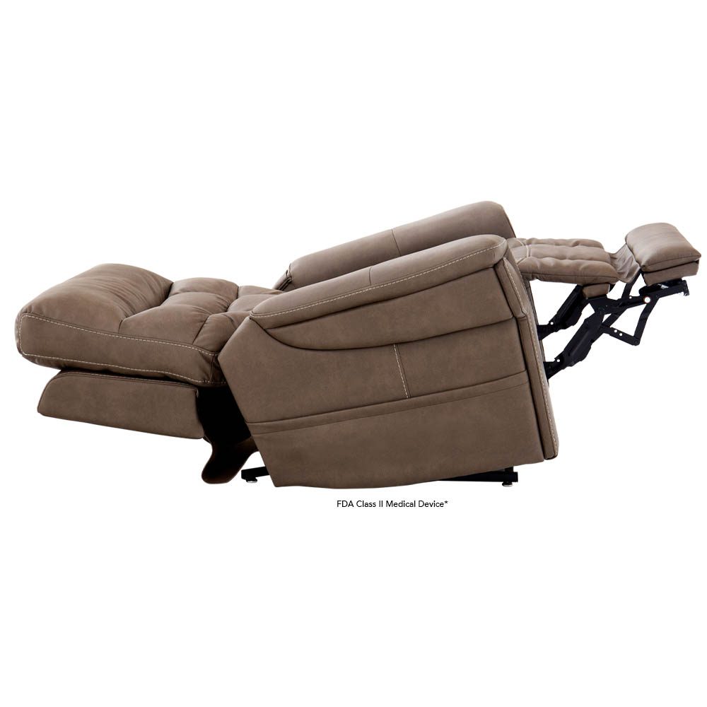 Brown recliner chair fully reclined