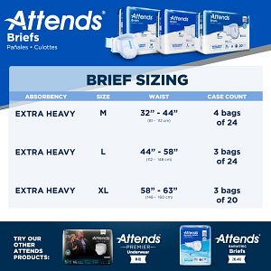 Attends Briefs, Extra Heavy Absorbency, Size XL, 20/Bag - Image 6