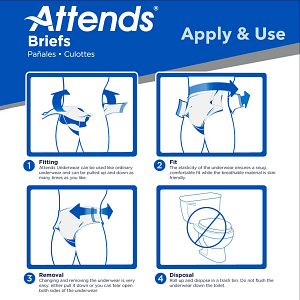 Attends Briefs, Extra Heavy Absorbency, Size XL, 20/Bag - Image 5