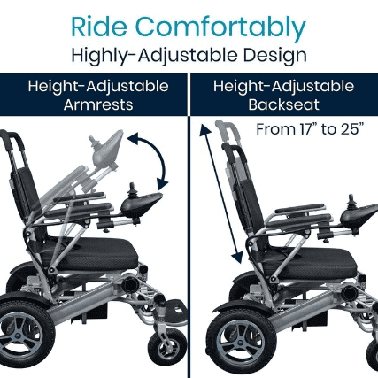 Vive Health - Power Wheelchair Foldable Long Range Transport Aid - Image 2